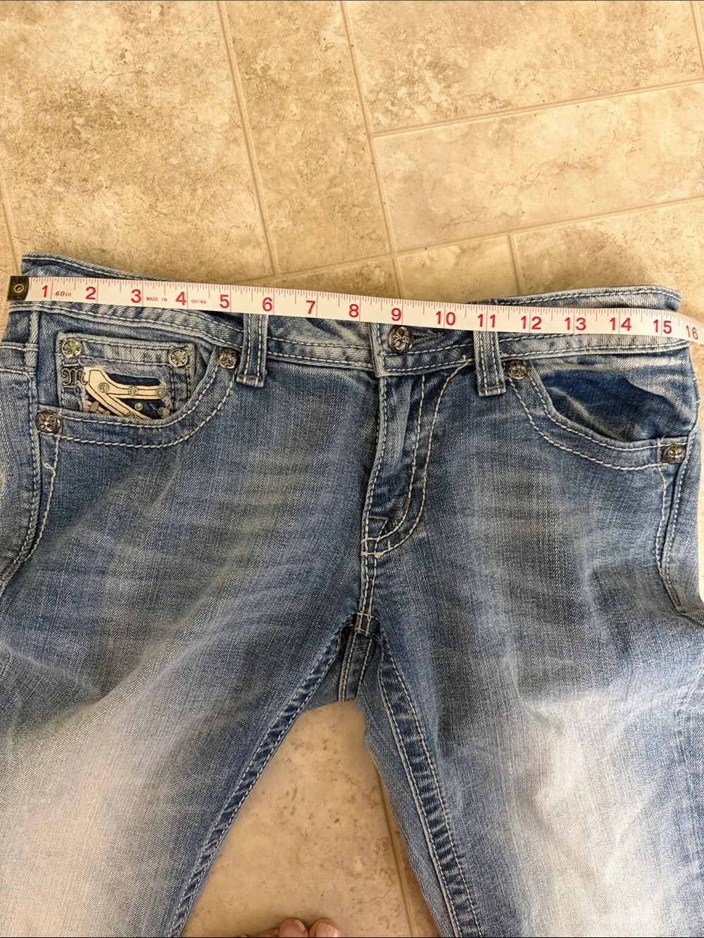 Miss Me Light Blue Distressed Denim Jeans